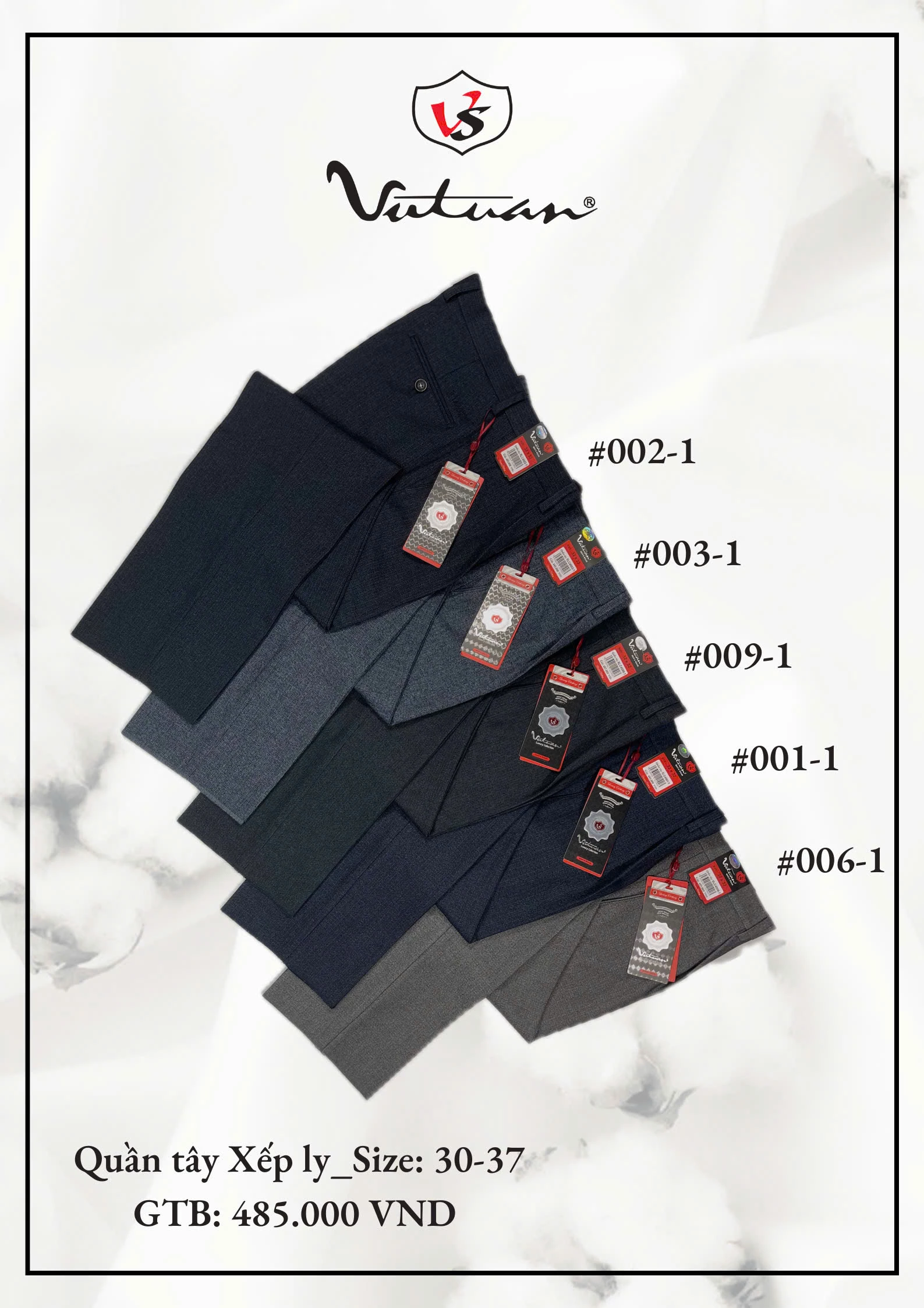 Quần Tây Xếp Ly Size 30 - 37 VT2