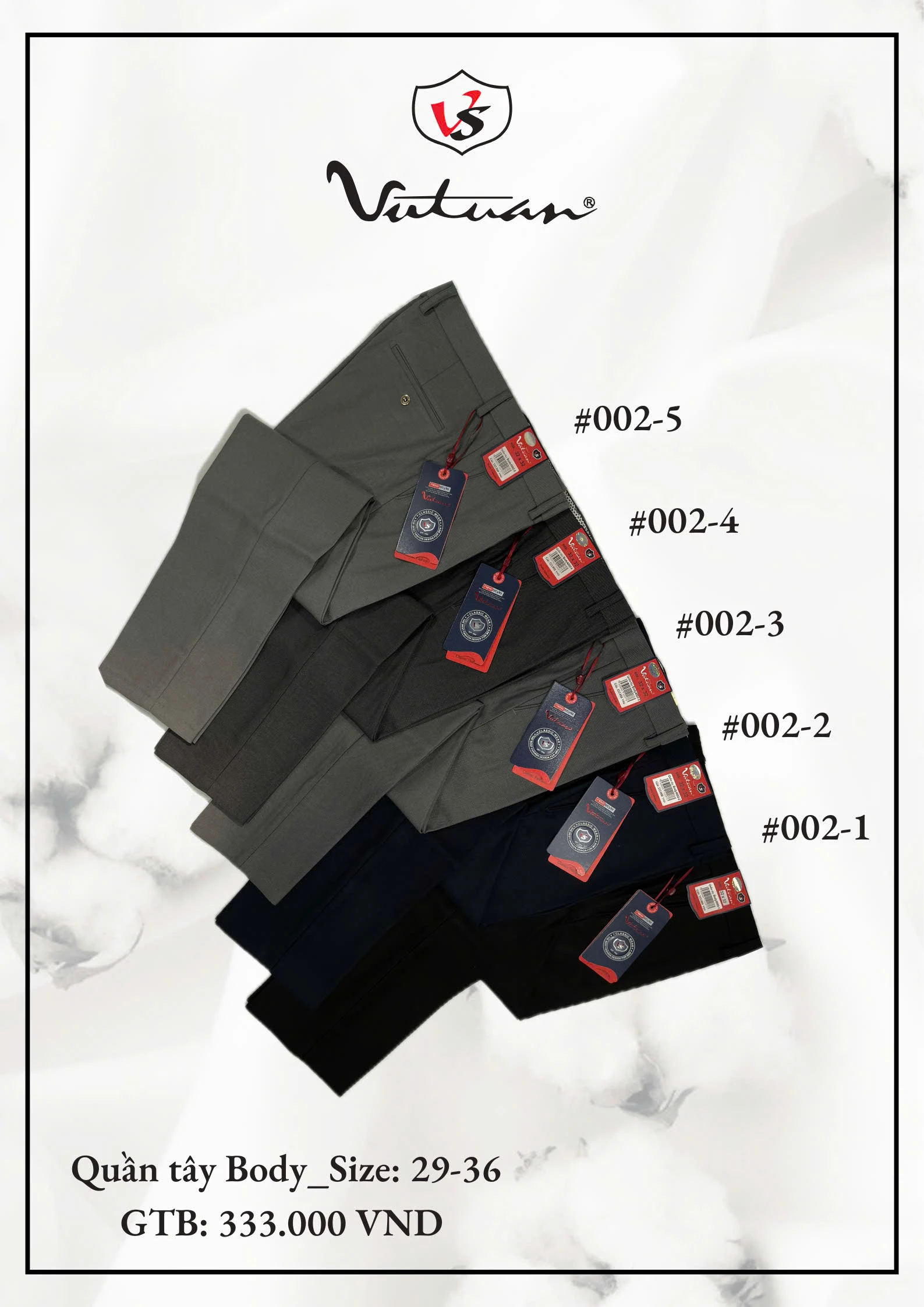 Quần Tây Body Size 29 - 36 VT1