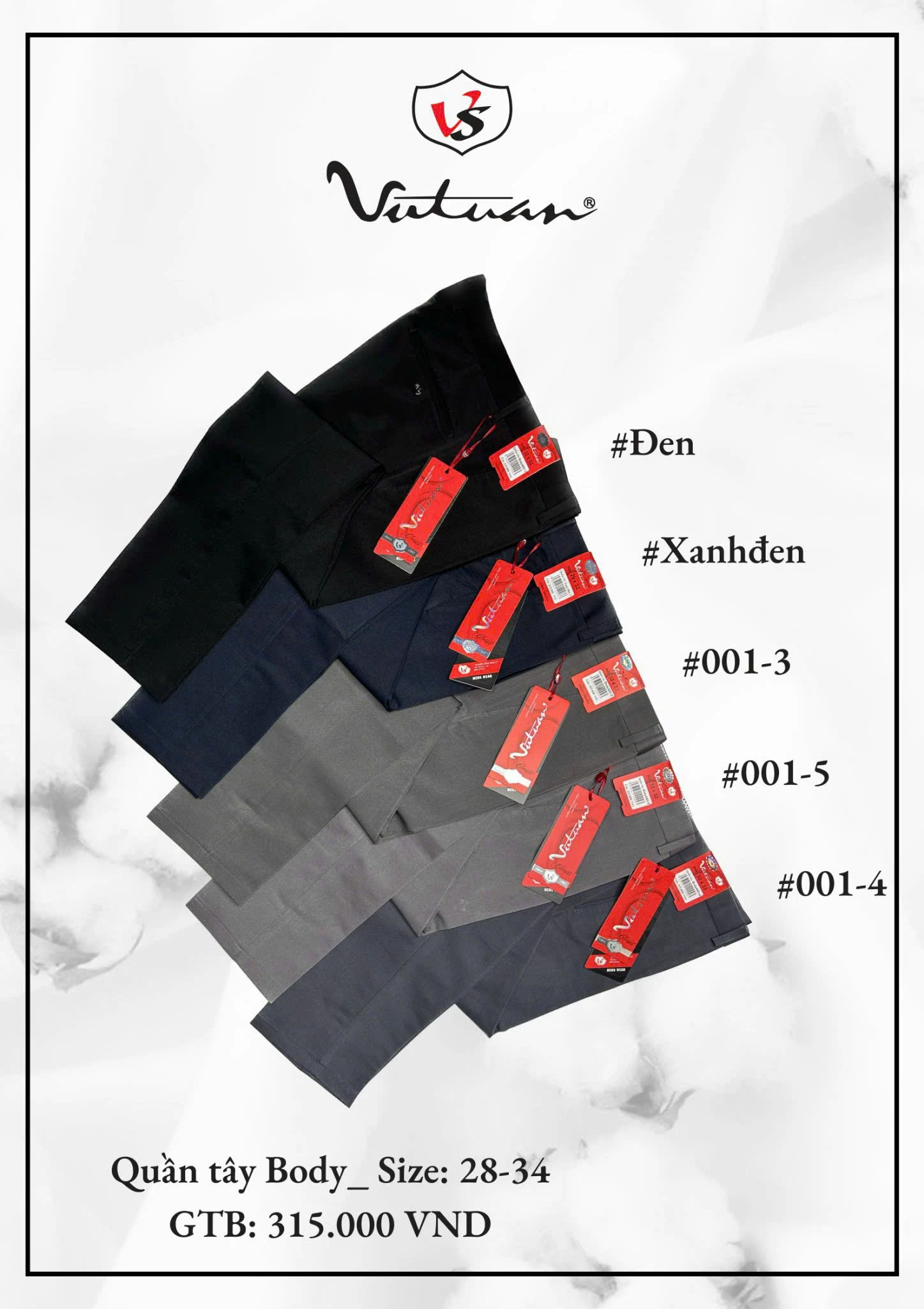 Quần Tây Body Size 28 - 34