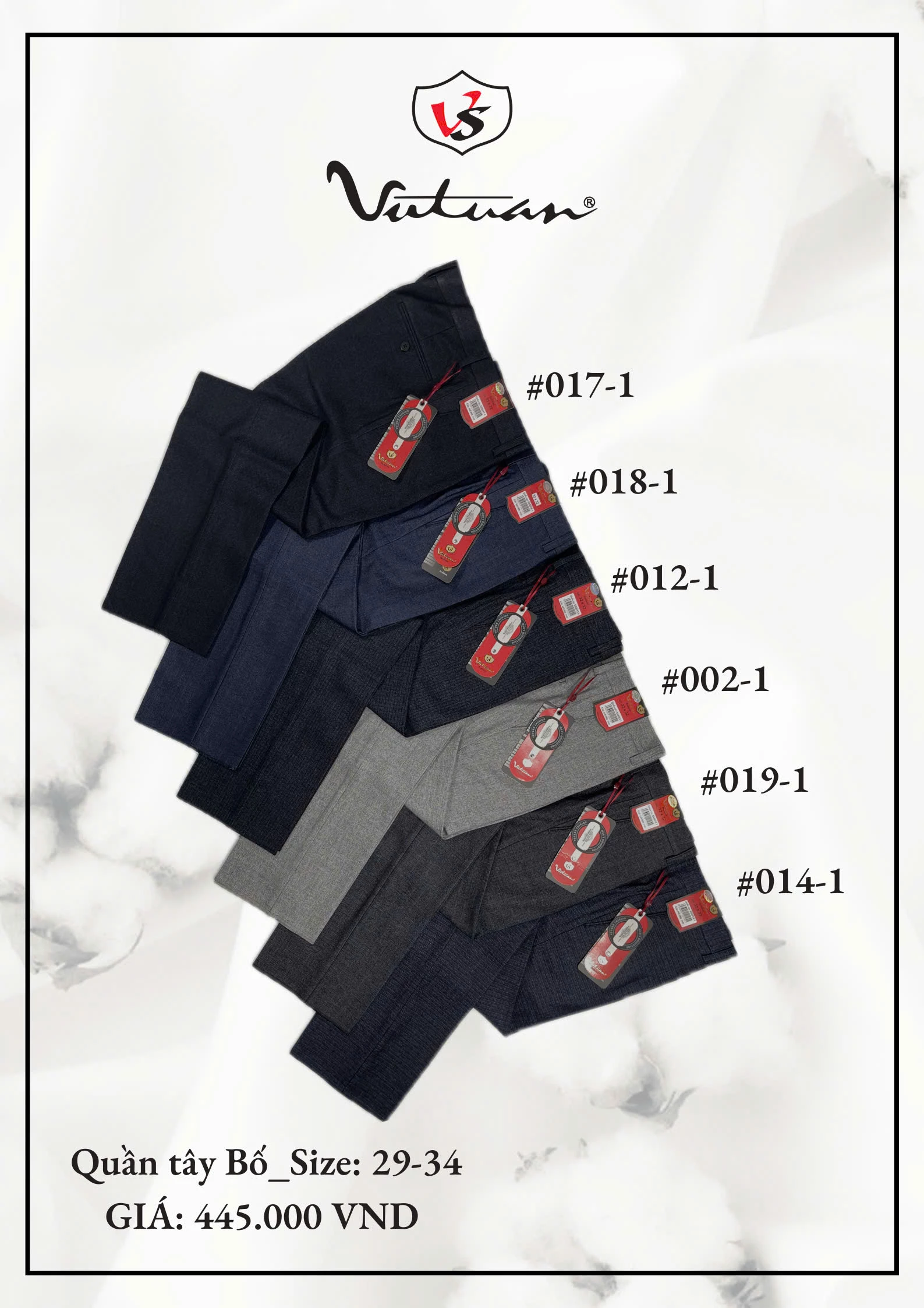 Quần Tây Bố Size 29 - 34 VT2