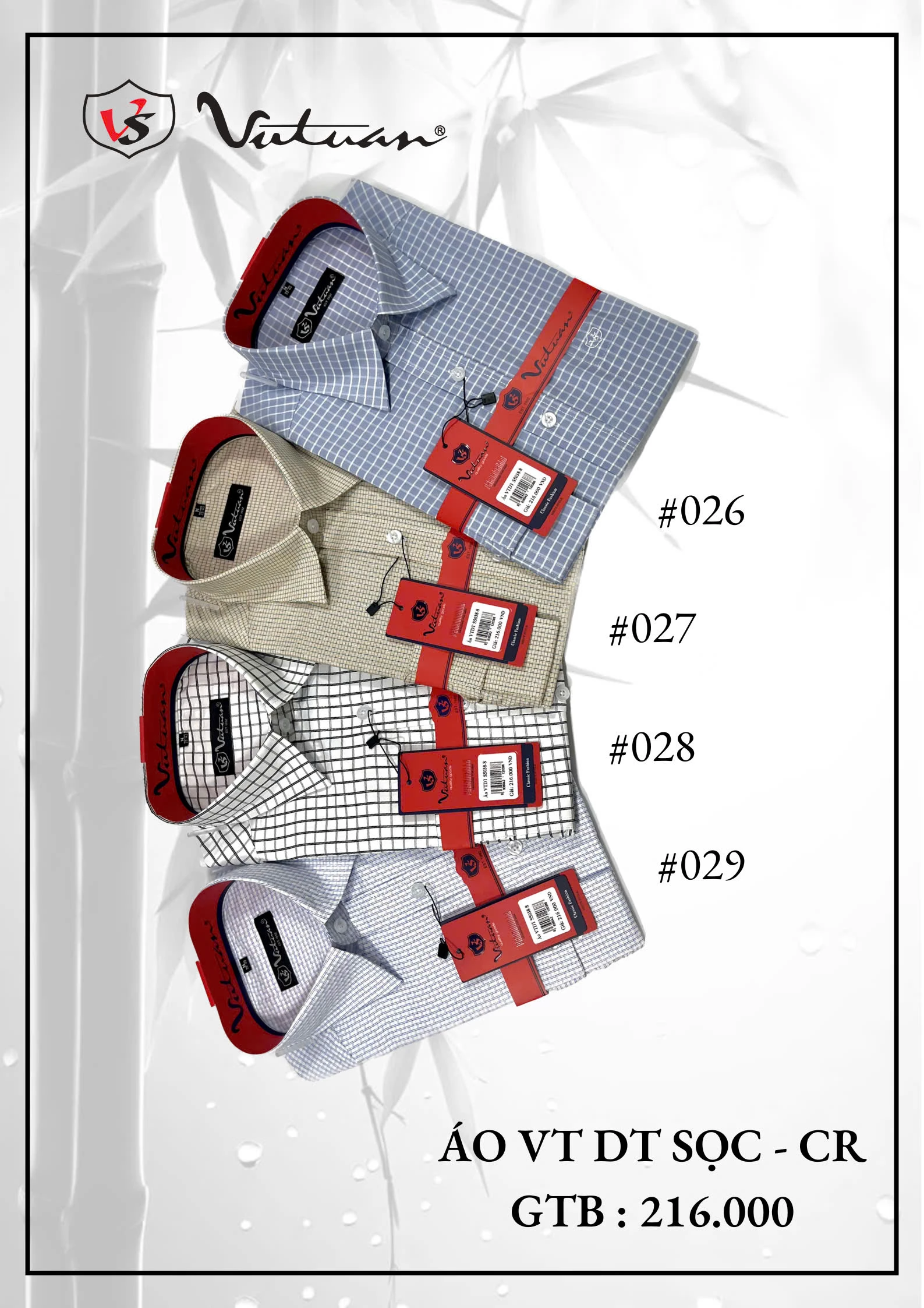 Áo Sơ Mi Vũ Tuấn Dài Tay Sọc Cổ Rộng