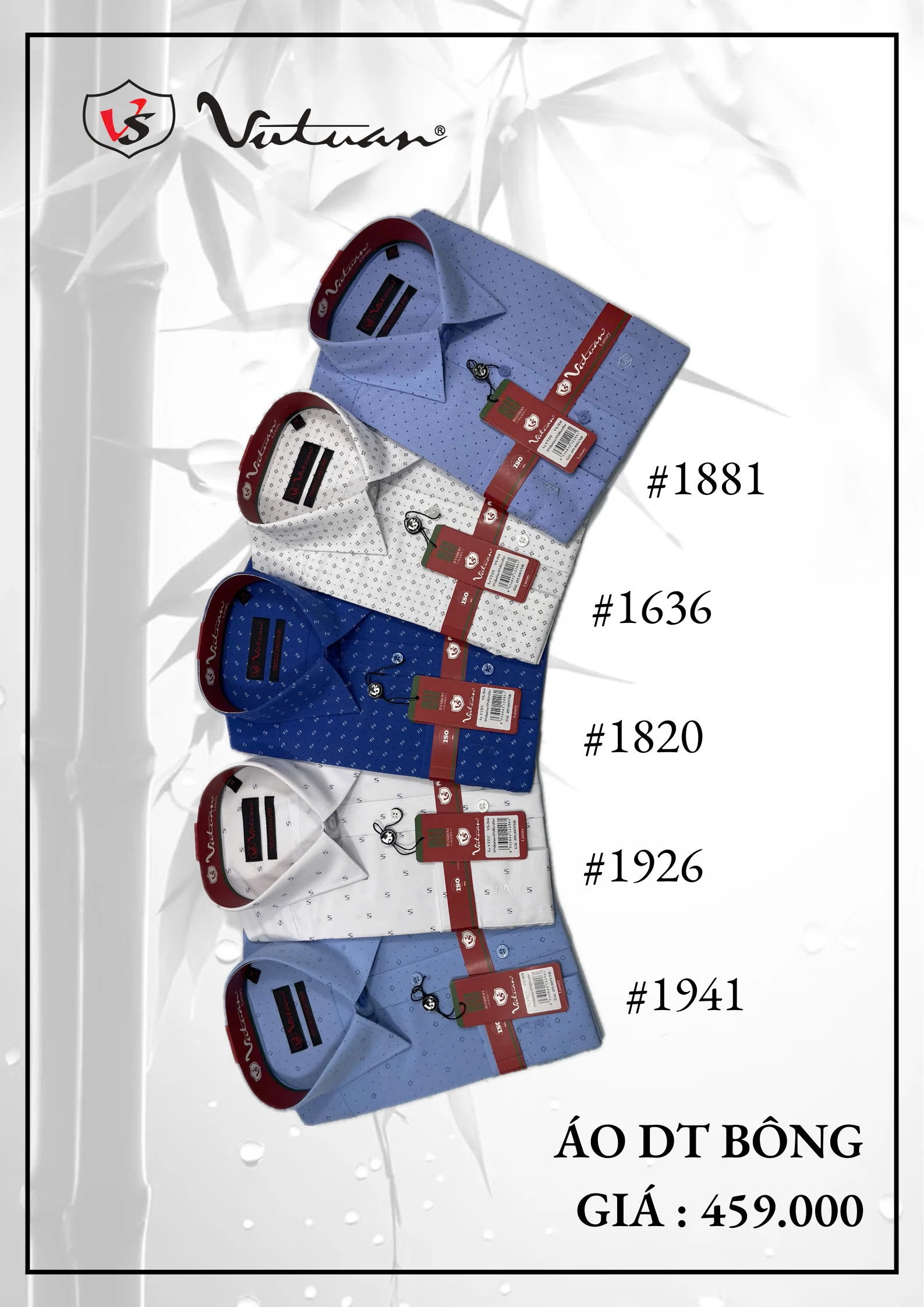 Áo Sơ Mi Dài Tay Bông VT4