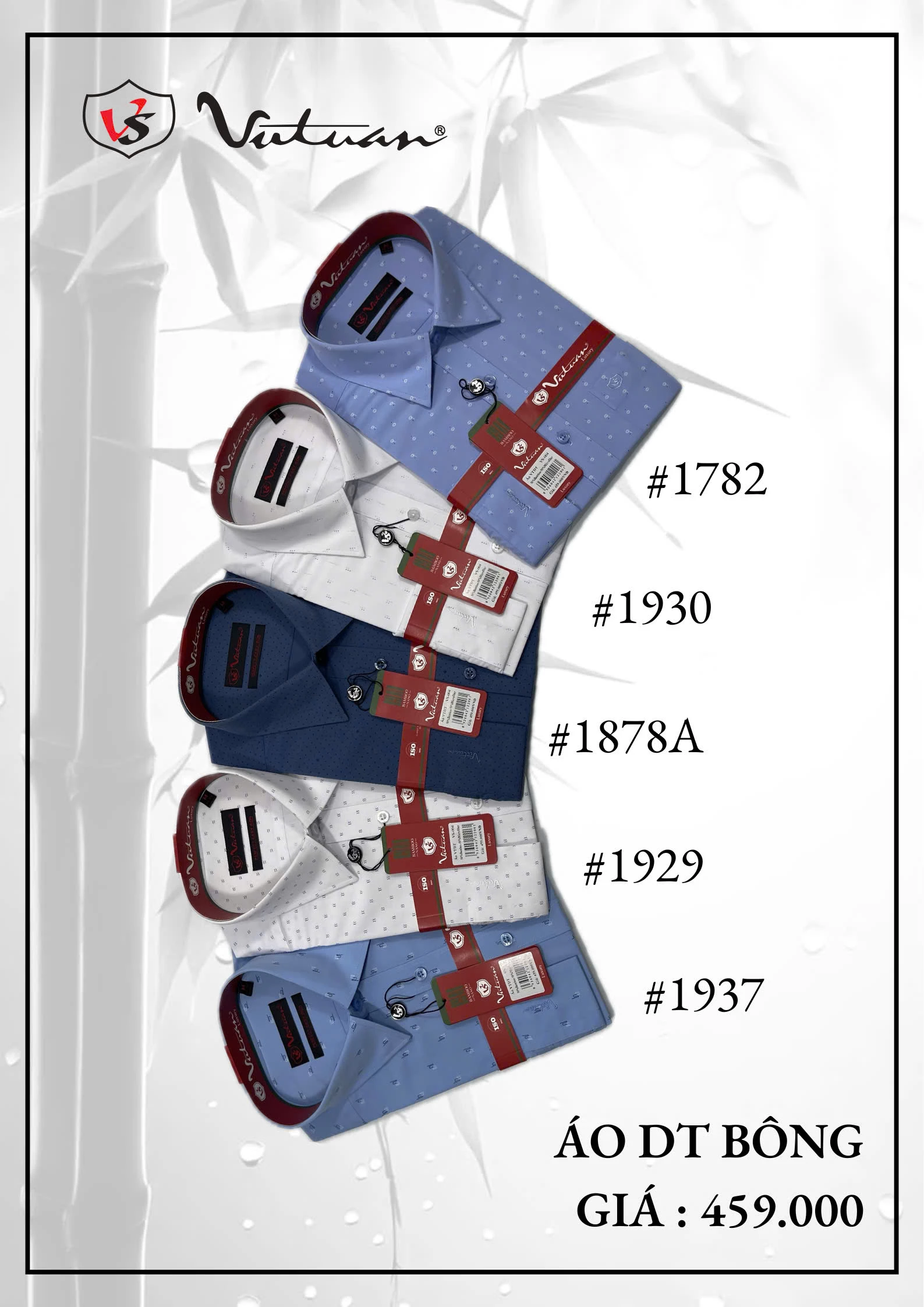 Áo Sơ Mi Dài Tay Bông VT1