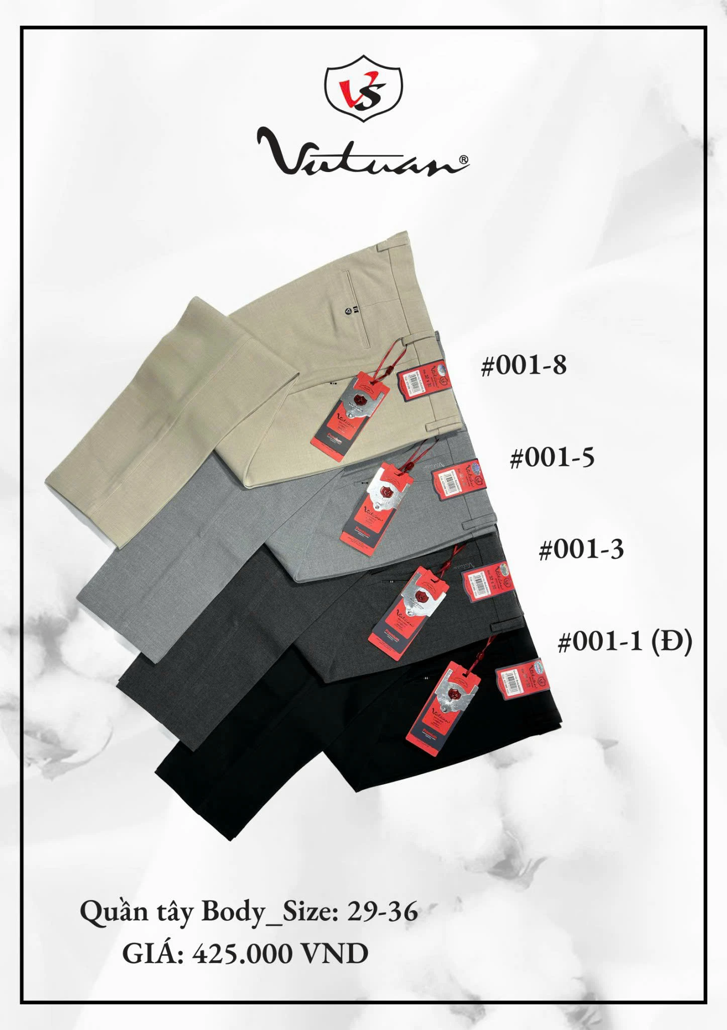 Quần Tây Body Size 29 - 36 VT2